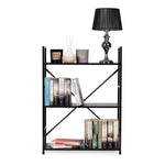 LOFT polica sa 3 police i metalnim okvirom – Black ModernHome