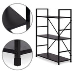 LOFT polica sa 3 police i metalnim okvirom – Black ModernHome