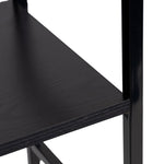 LOFT polica sa 3 police i metalnim okvirom – Black ModernHome