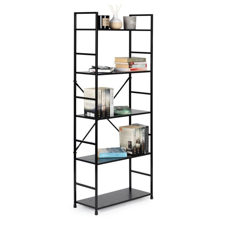 LOFT regal sa 5 polica – Black ModernHome