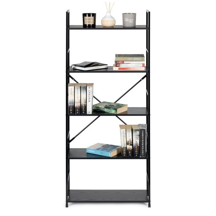 LOFT regal sa 5 polica – Black ModernHome