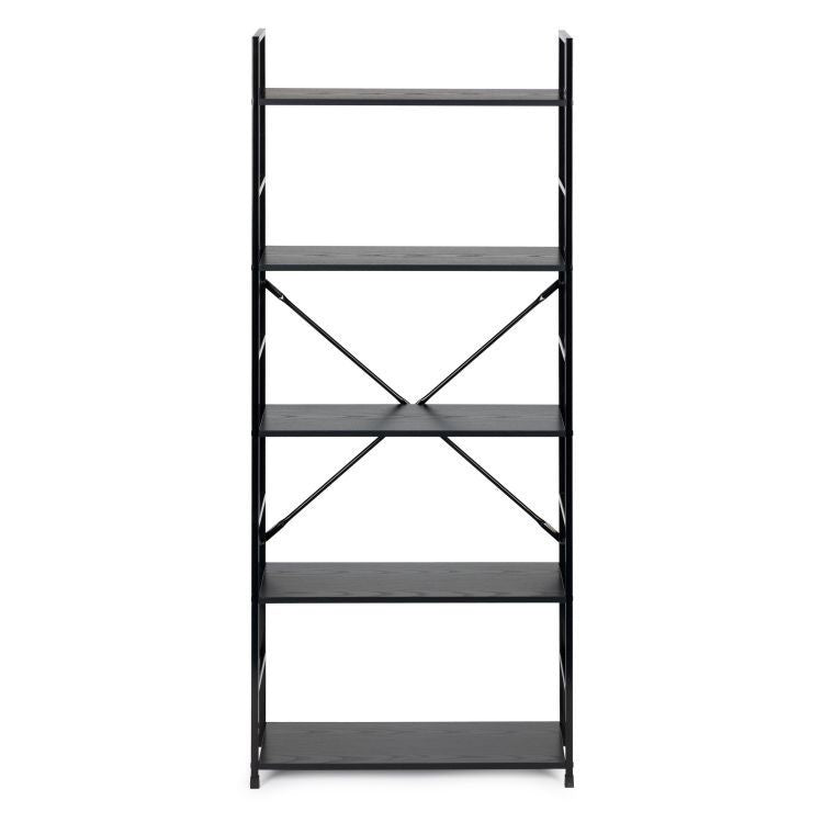 LOFT regal sa 5 polica – Black ModernHome