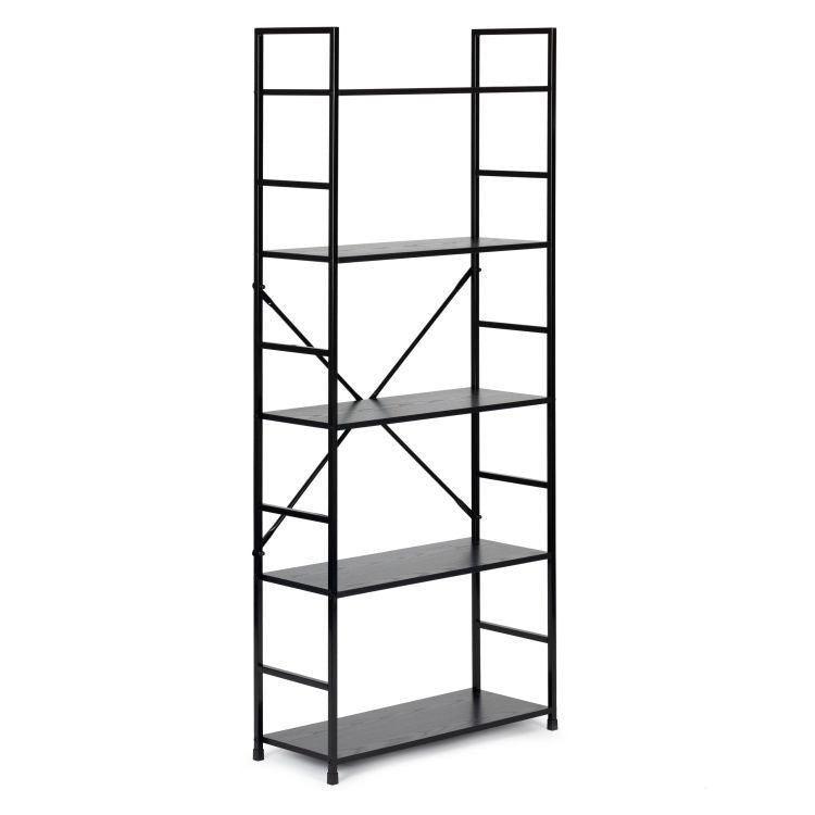 LOFT regal sa 5 polica – Black ModernHome