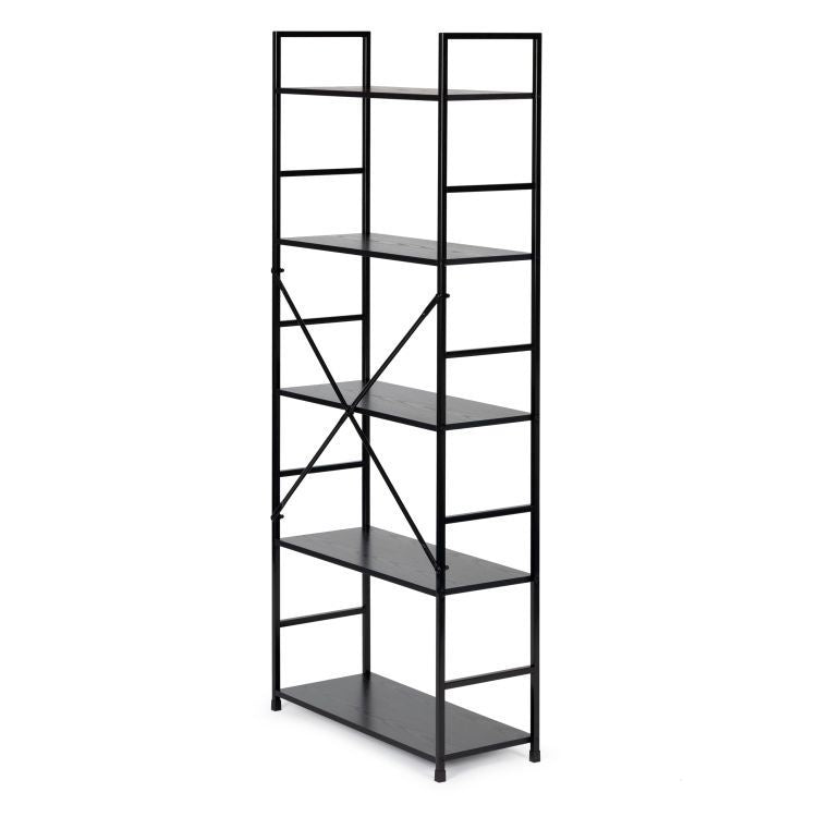 LOFT regal sa 5 polica – Black ModernHome
