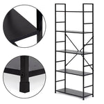 LOFT regal sa 5 polica – Black ModernHome