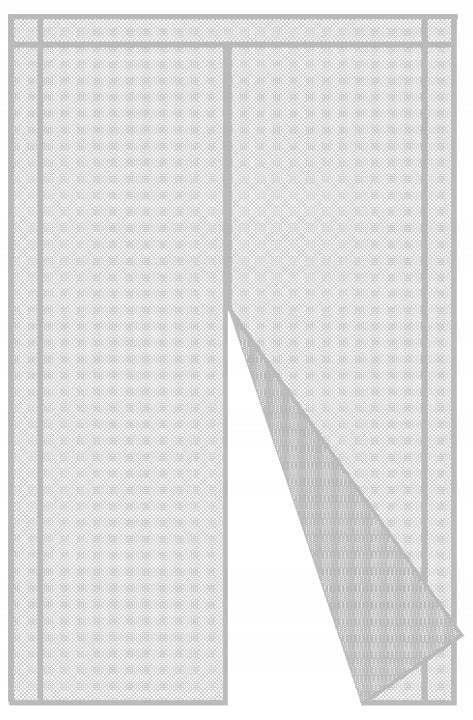 Magnetna zavesa protiv insekata za vrata 80/90/100 × 210/220 cm, bela
