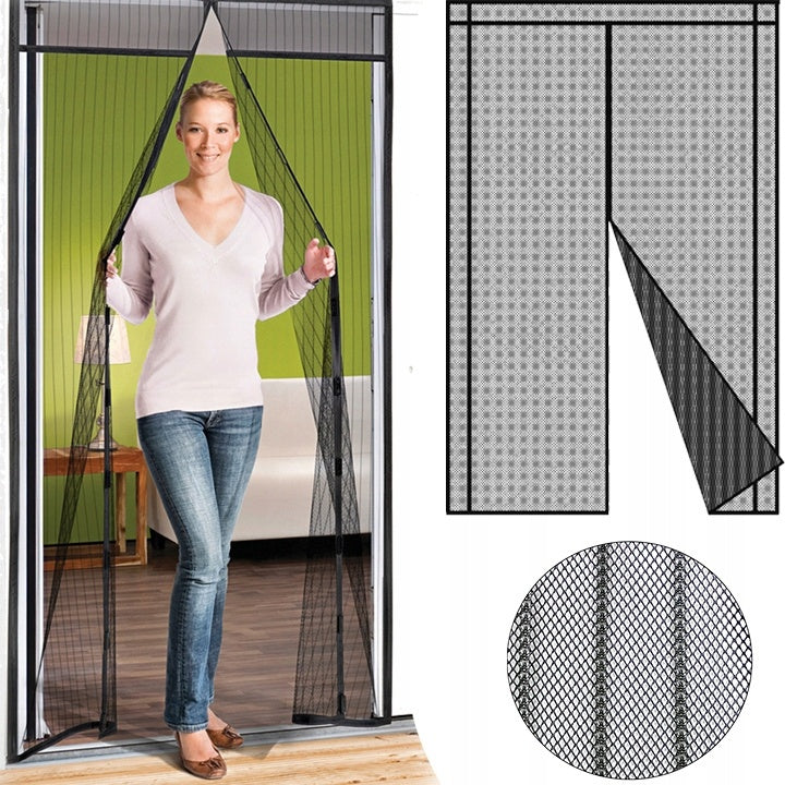 Magnetna zavesa protiv insekata za vrata 80/90/100 × 210/220 cm, siva