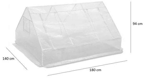 Mali baštenski plastenik – zeleni, 180 × 140 × V94 cm 5514