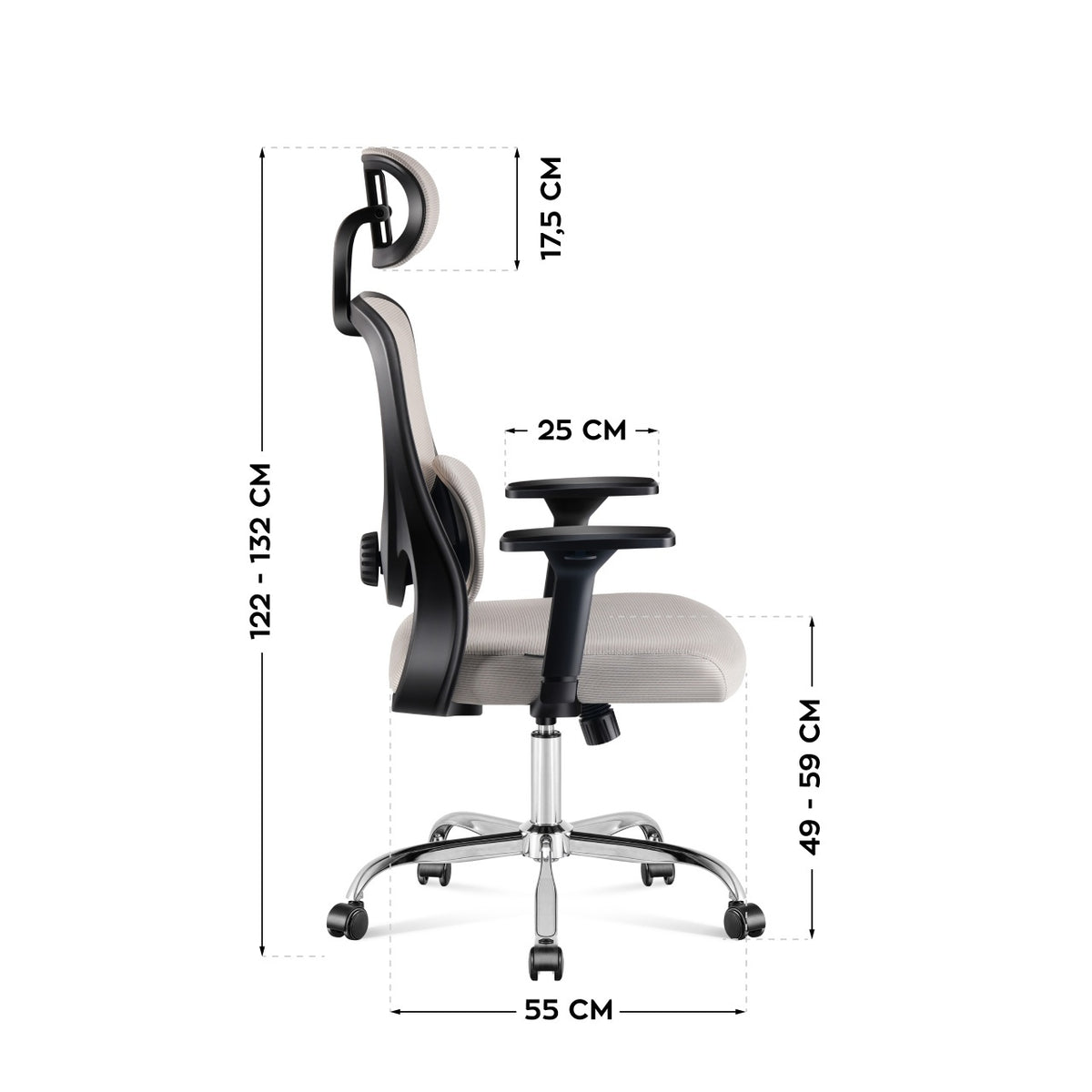 Mark Adler Manager 3.2 kancelarijska stolica – ergonomska, siva