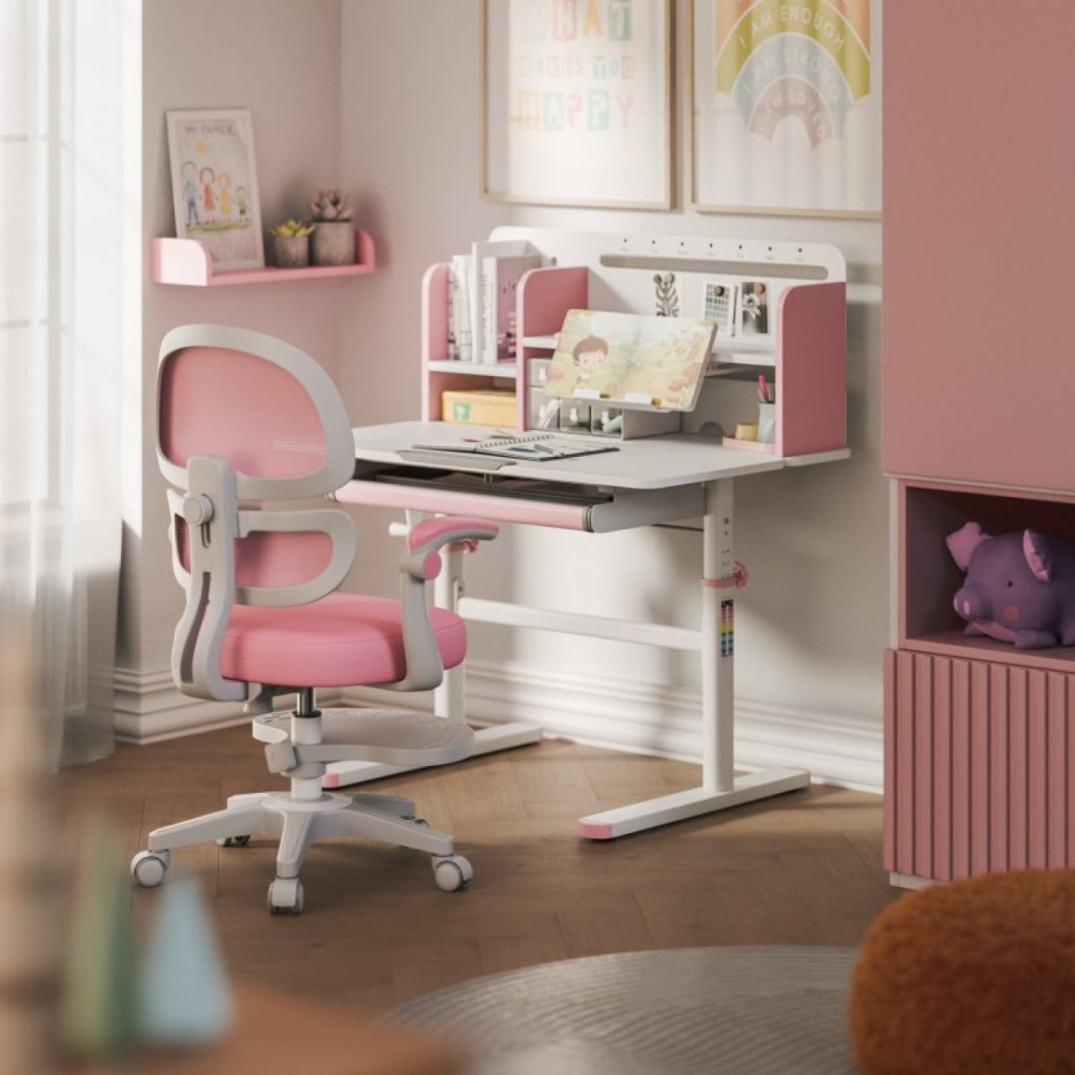 Mark Adler Study 5.0 Pink, ergonomski dečiji radni sto