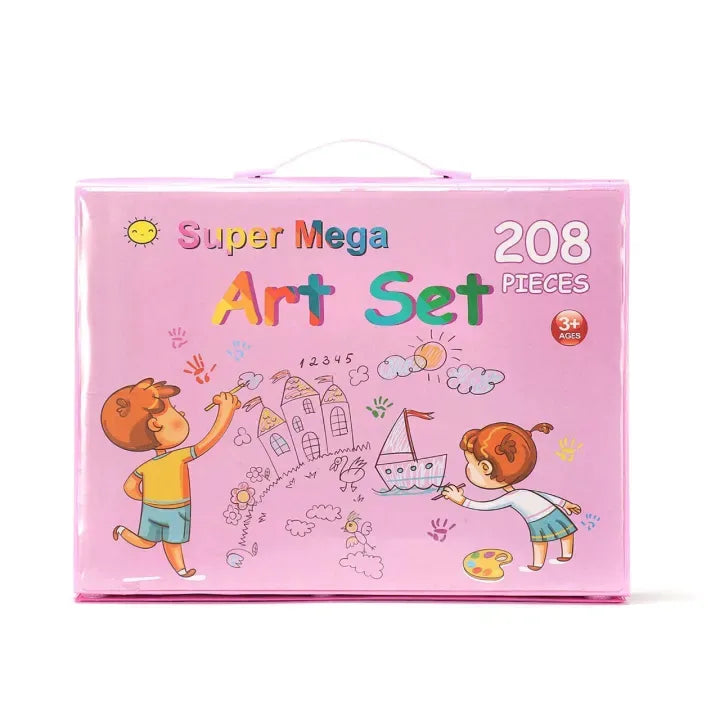 MAGIC ART SET 208 DELOVA – Kreativni kofer za crtanje i slikanje sa štafelajem