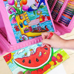 MAGIC ART SET 208 DELOVA – Kreativni kofer za crtanje i slikanje sa štafelajem
