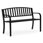Metalna baštenska klupa 120×50 cm sa naslonom