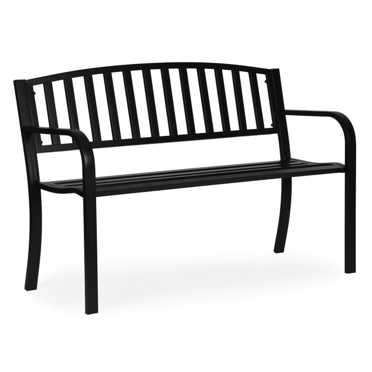 Metalna baštenska klupa 120×50 cm sa naslonom