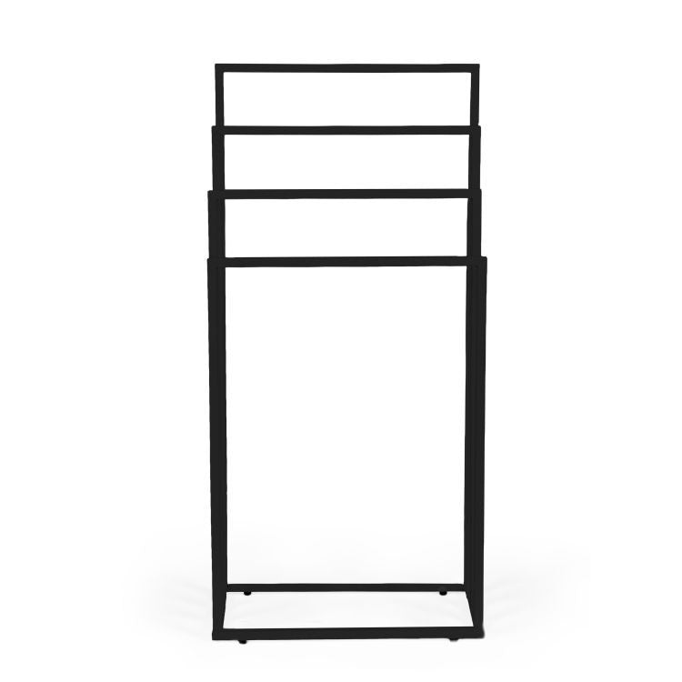 Metalni držač za peškire sa 4 kraka, crni – ModernHome