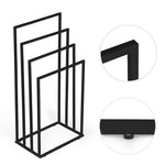 Metalni držač za peškire sa 4 kraka, crni – ModernHome