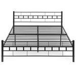 Metalni krevet 160×200 cm sa podlogom (okvirom), crni – ModernHome