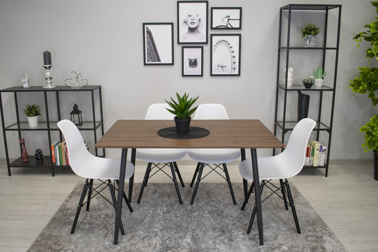 MILANO SET 4 STOLICE WHITE BLACK