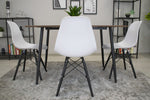 MILANO SET 4 STOLICE WHITE BLACK