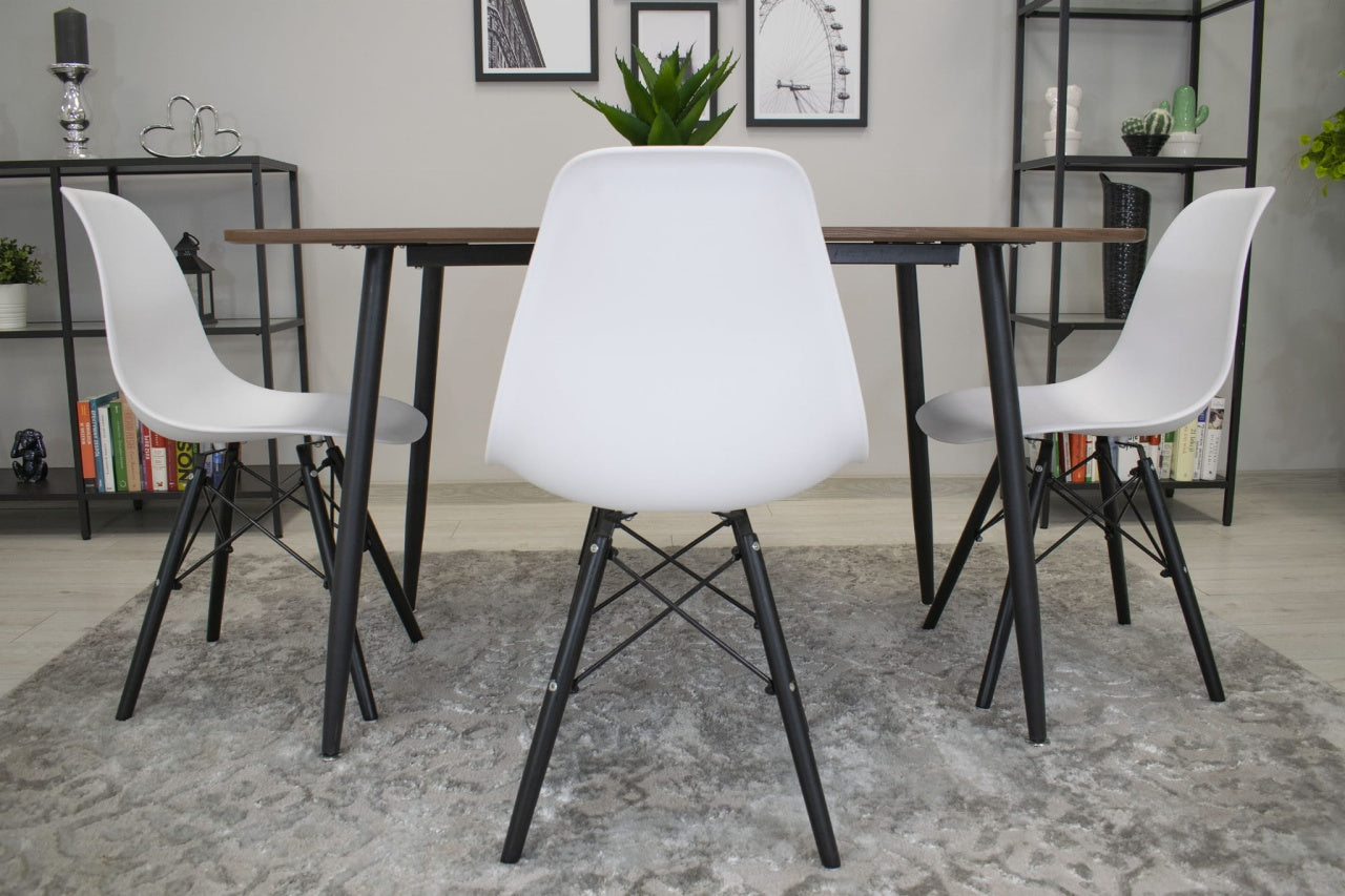 MILANO SET 4 STOLICE WHITE BLACK