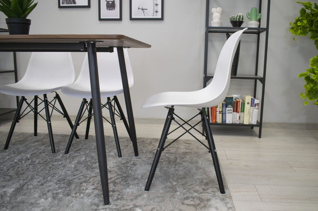 MILANO SET 4 STOLICE WHITE BLACK