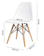 MILANO SET 4 STOLICE WHITE