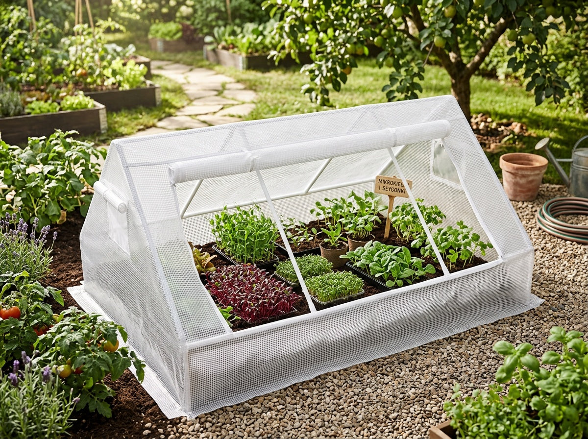 Mini baštenski plastenik beli 180 × 140 × 94 cm