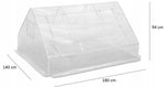 Mini baštenski plastenik beli 180 × 140 × 94 cm