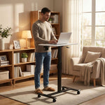 Mobilni podesivi sto 70x48 cm Laptop sto sa podesavanjem visine 71.5–112 cm White ModernHome
