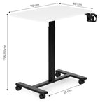 Mobilni podesivi sto 70x48 cm Laptop sto sa podesavanjem visine 71.5–112 cm White ModernHome