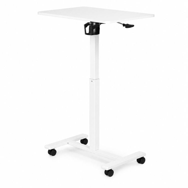 Mobilni podesivi sto za laptop, 70 × 48 cm, bele boje, visina 71,5–112 cm – ModernHome