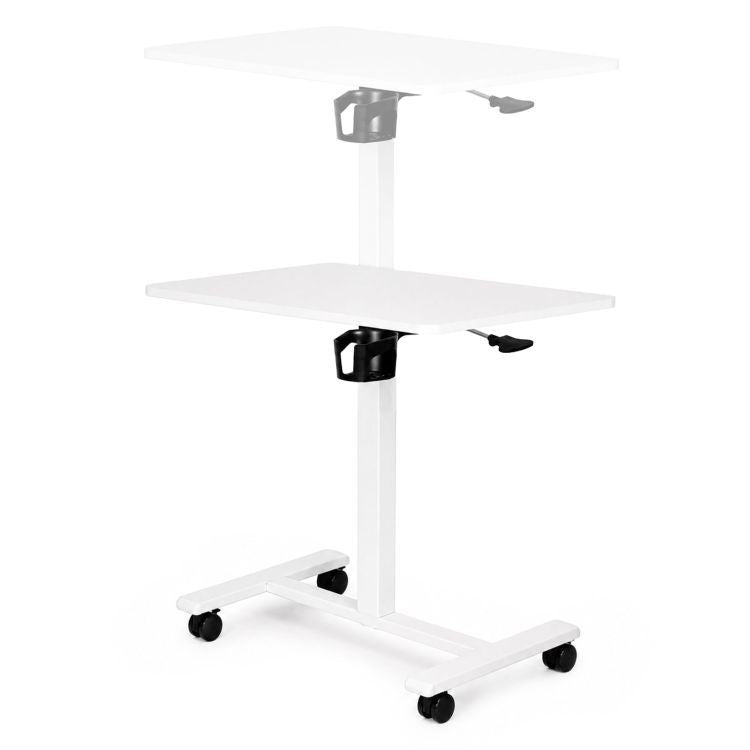 Mobilni podesivi sto za laptop, 70 × 48 cm, bele boje, visina 71,5–112 cm – ModernHome