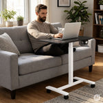 Mobilni podesivi sto za laptop 70 × 48 cm, visina 71,5–112 cm, crna radna ploča – ModernHome