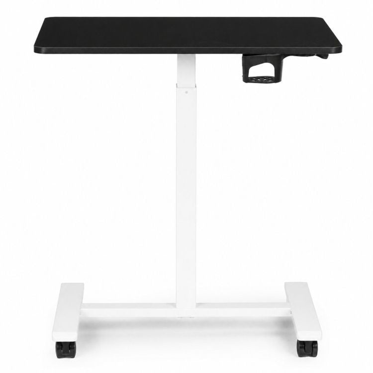 Mobilni podesivi sto za laptop 70 × 48 cm, visina 71,5–112 cm, crna radna ploča – ModernHome