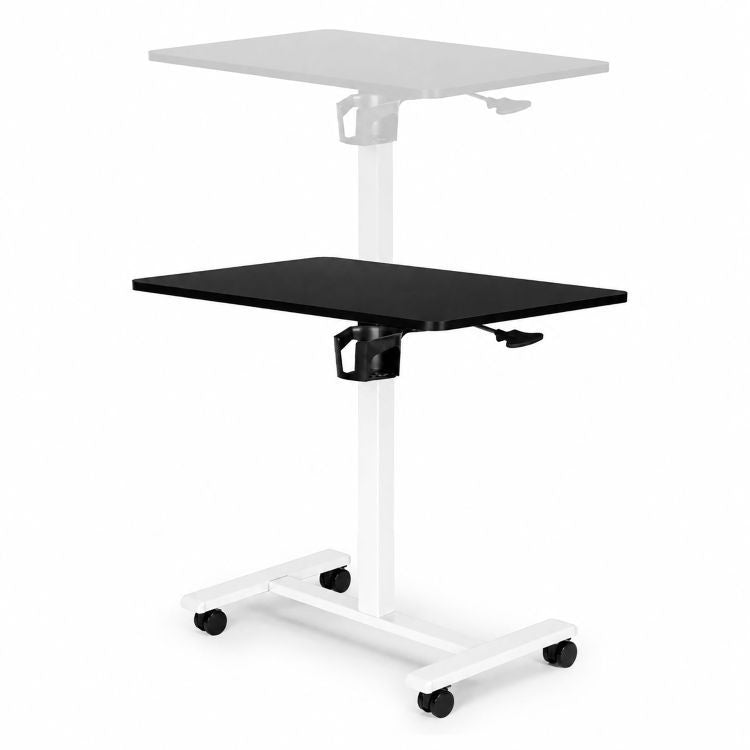 Mobilni podesivi sto za laptop 70 × 48 cm, visina 71,5–112 cm, crna radna ploča – ModernHome