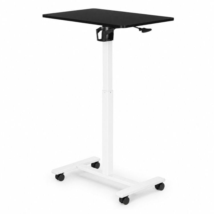 Mobilni podesivi sto za laptop 70 × 48 cm, visina 71,5–112 cm, crna radna ploča – ModernHome