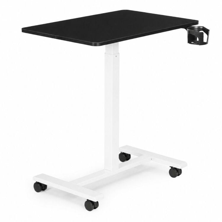 Mobilni podesivi sto za laptop 70 × 48 cm, visina 71,5–112 cm, crna radna ploča – ModernHome