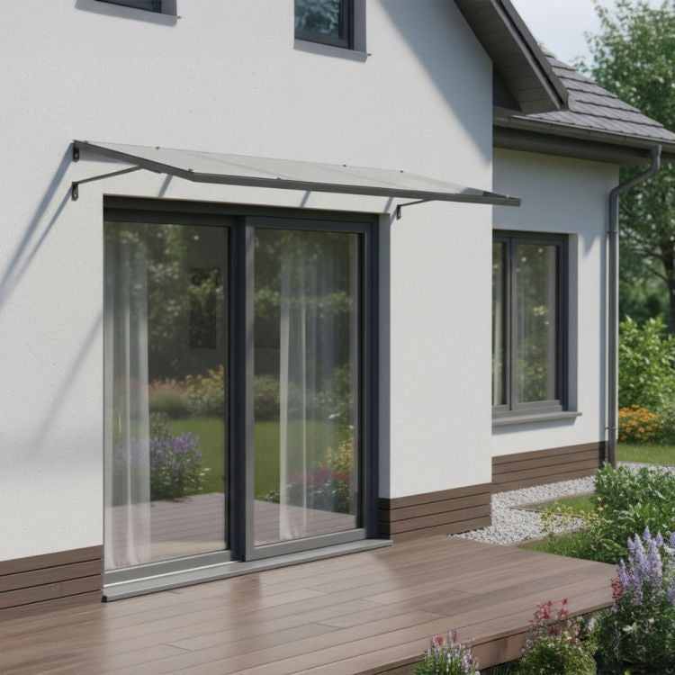 Nadstrešnica za ulazna vrata 113 × 80 cm sa UV zaštitom – MultiGarden