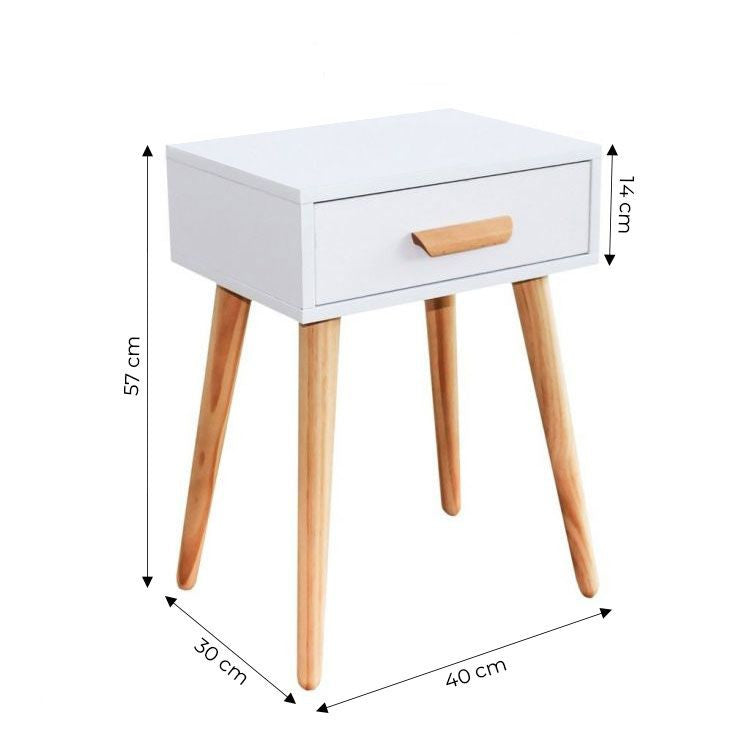 Nocni stocic 1 fioka Deva Bela