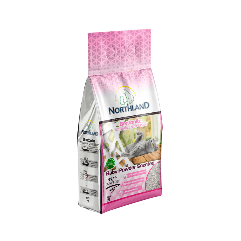 NORTHLAND Posip za mačke sa mirisom Bebi Pudera 5L