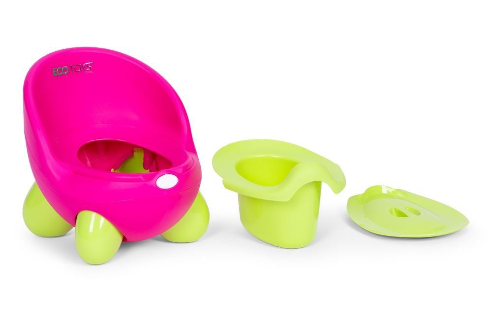 Noša za decu sa uklonivim umetkom i neklizajućim nogicama, roze - zelena, ECOTOYS