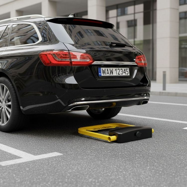 Parking barijera sklopiva 35 cm ugaona sa kljucem, daljinskom kontrolom i alarmom