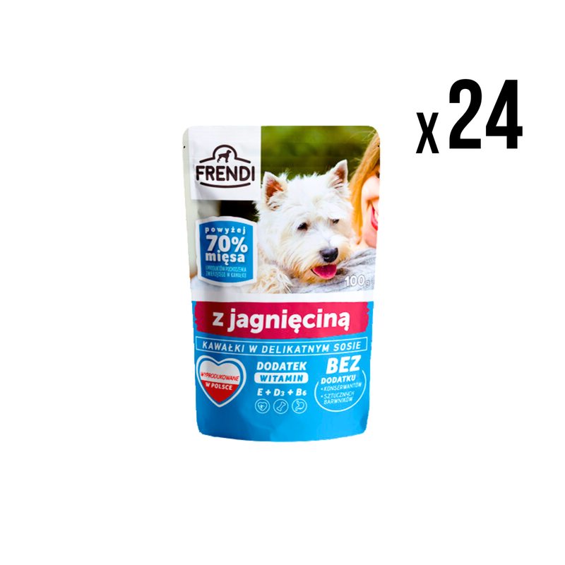 FRENDI Vlažna hrana za pse Jagnjetina 100g x24 kom