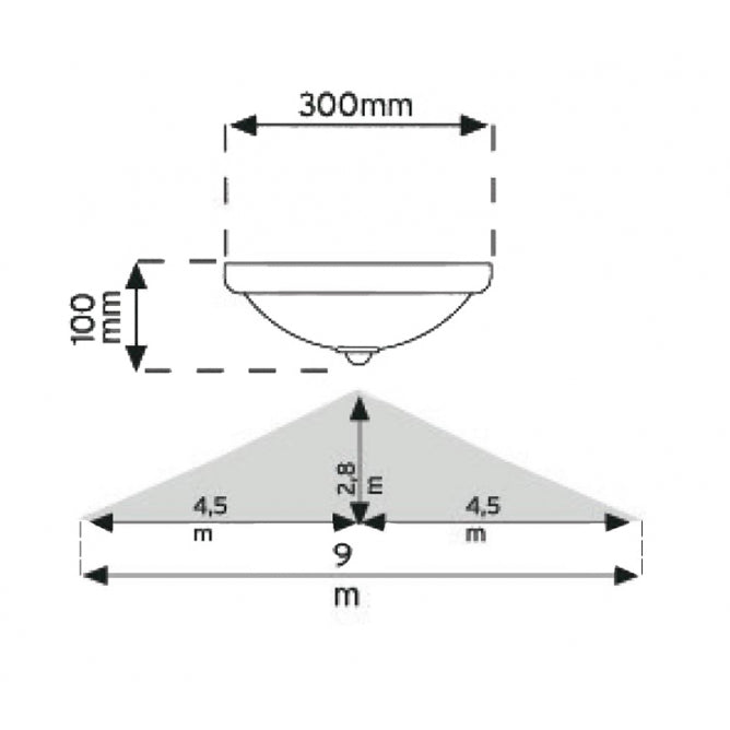 Plafonjera Senzor 1024 2Xe27 Bela