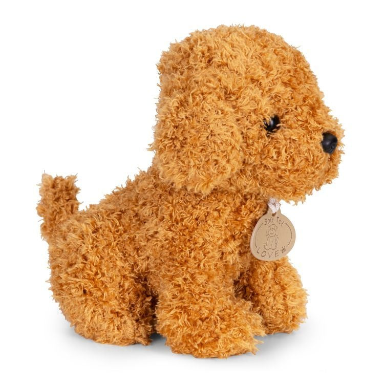 Plišana igračka za decu, štene Brown Poodle, torba + četka za negu