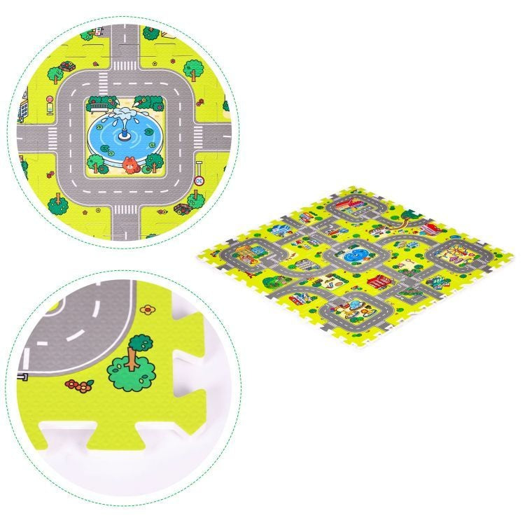 PODLOGA ZA IGRU CITY 9 ELEMENATA 90.5x90,5CM IPLAY