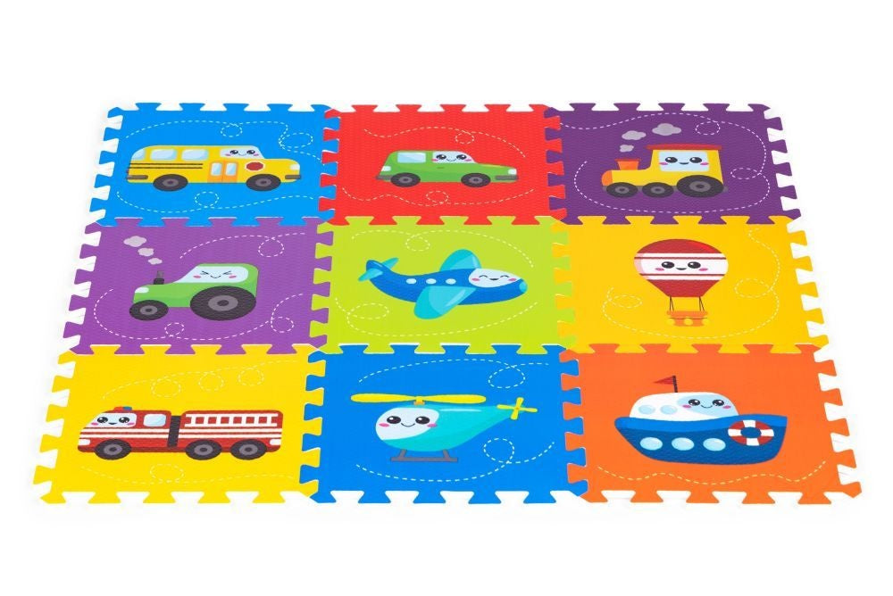 PODLOGA ZA IGRU PUZZLE VEHICLES 9 ELEMENATA 86x86CM IPLAY