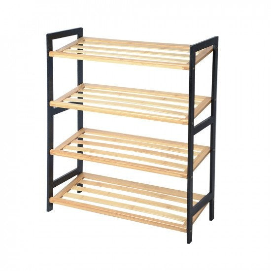 POLICA ZA OBUCU 4 NIVOA BAMBOO BELA