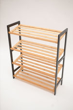 POLICA ZA OBUCU 4 NIVOA BAMBOO BELA
