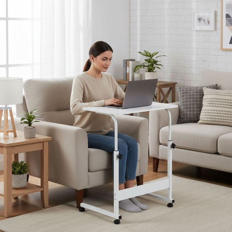 Prenosivi pomoćni sto za laptop, beli – ModernHome